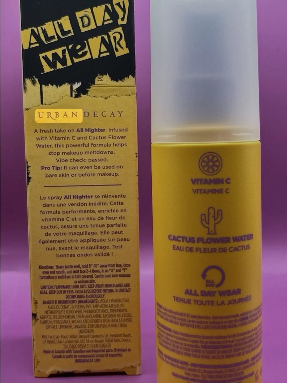 Urban Decay All Nighter Vitamin C Hydrating Setting Spray - 4.0 fl oz Brand New.